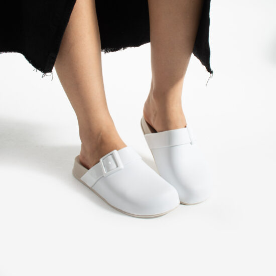 Ciabatte di gomma donna chiuse bianche