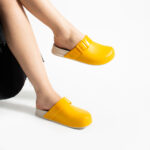 Ciabatte di gomma donna chiuse arancioni /