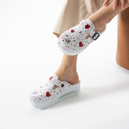 Zoccoli sanitari da donna con zeppa per infermiera Zoccoli sanitari donna Ciabatte da infermiere 2