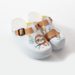 Zoccoli anatomici da lavoro con zeppa e stampa colorata / Zoccoli anatomici da lavoro con zeppa e stampa colorata /