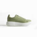 Sneakers da donna in pelle naturale colore verde / Sneakers da donna in pelle naturale colore verde /