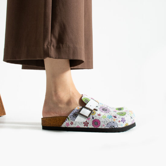 Alternative view of Sabot da donna bassi colorati in pelle