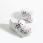 Ciabatte sanitarie in pelle naturale con zeppa alta / Ciabatte sanitarie in pelle naturale con zeppa alta /