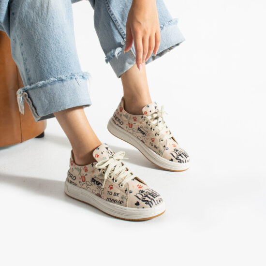 Sneakers donna ergonomiche colorate in pelle