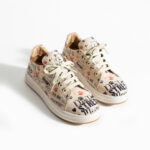 Sneakers donna ergonomiche colorate in pelle /