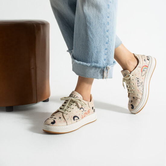 Sneakers donna ergonomiche colorate in pelle Sneakers donna colorate 2