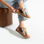 Sneakers donna ergonomiche colorate in pelle / Sneakers donna ergonomiche colorate in pelle /