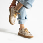 Sneakers donna ergonomiche colorate in pelle /