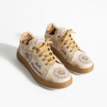 Sneakers donna ergonomiche colorate in pelle /