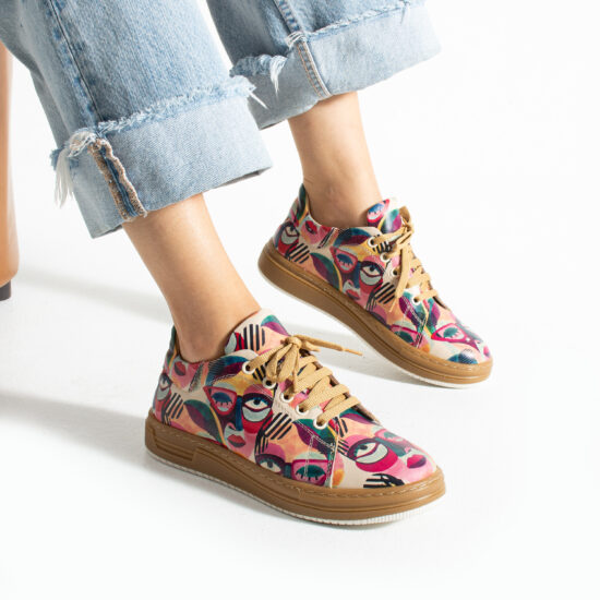 Sneakers donna ergonomiche colorate in pelle Sneakers donna colorate 2