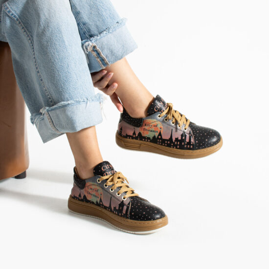 Sneakers donna ergonomiche colorate in pelle Sneakers donna colorate 2