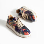 Sneakers donna ergonomiche colorate in pelle /
