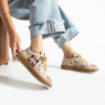 Sneakers donna ergonomiche colorate in pelle /