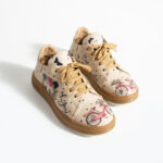 Sneakers donna ergonomiche colorate in pelle /