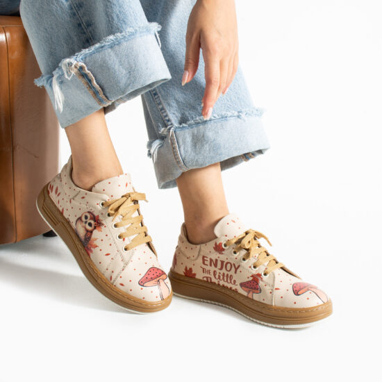 Alternative view of Sneakers donna ergonomiche colorate in pelle