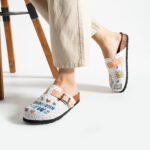 Sabot da donna basso a punta chiusa in pelle per maestre d’asilo /