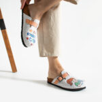 Sabot da donna basso a punta chiusa in pelle per maestre d’asilo /