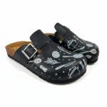 Sabot da donna basso a punta chiusa in pelle per cucina /