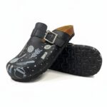 Sabot da donna basso a punta chiusa in pelle per cucina /