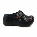 Ciabatte sanitarie in pelle naturale con zeppa alta / Ciabatte sanitarie in pelle naturale con zeppa alta /