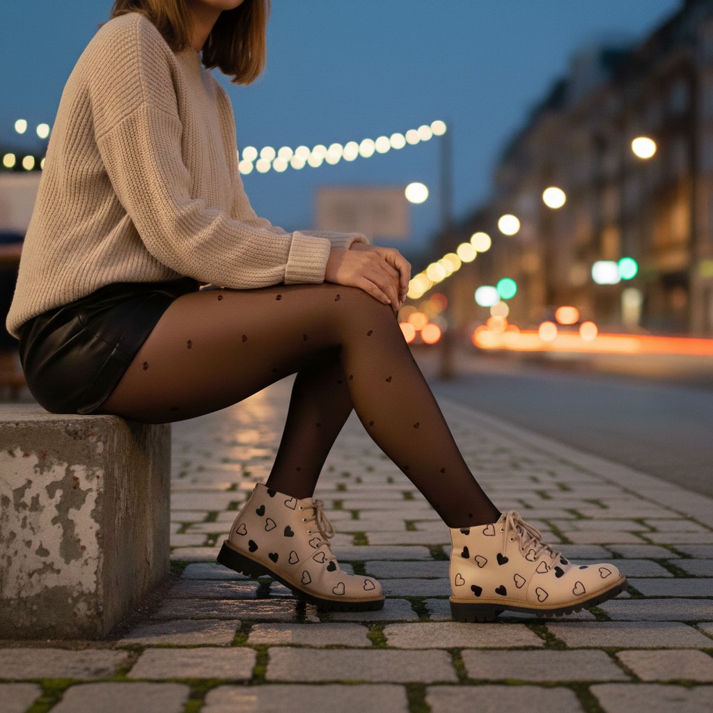 Stivaletti donna bassi beige in pelle con stampa colorata Stivaletti e anfibi donna 16 Stivaletti donna bassi beige in pelle con stampa colorata - immagine 6