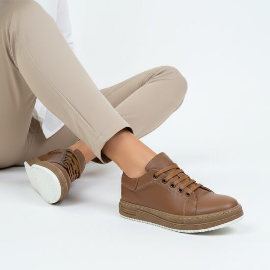 Sneakers donna marroni in pelle naturale Sneakers donna colorate Sneakers donna marroni in pelle naturale