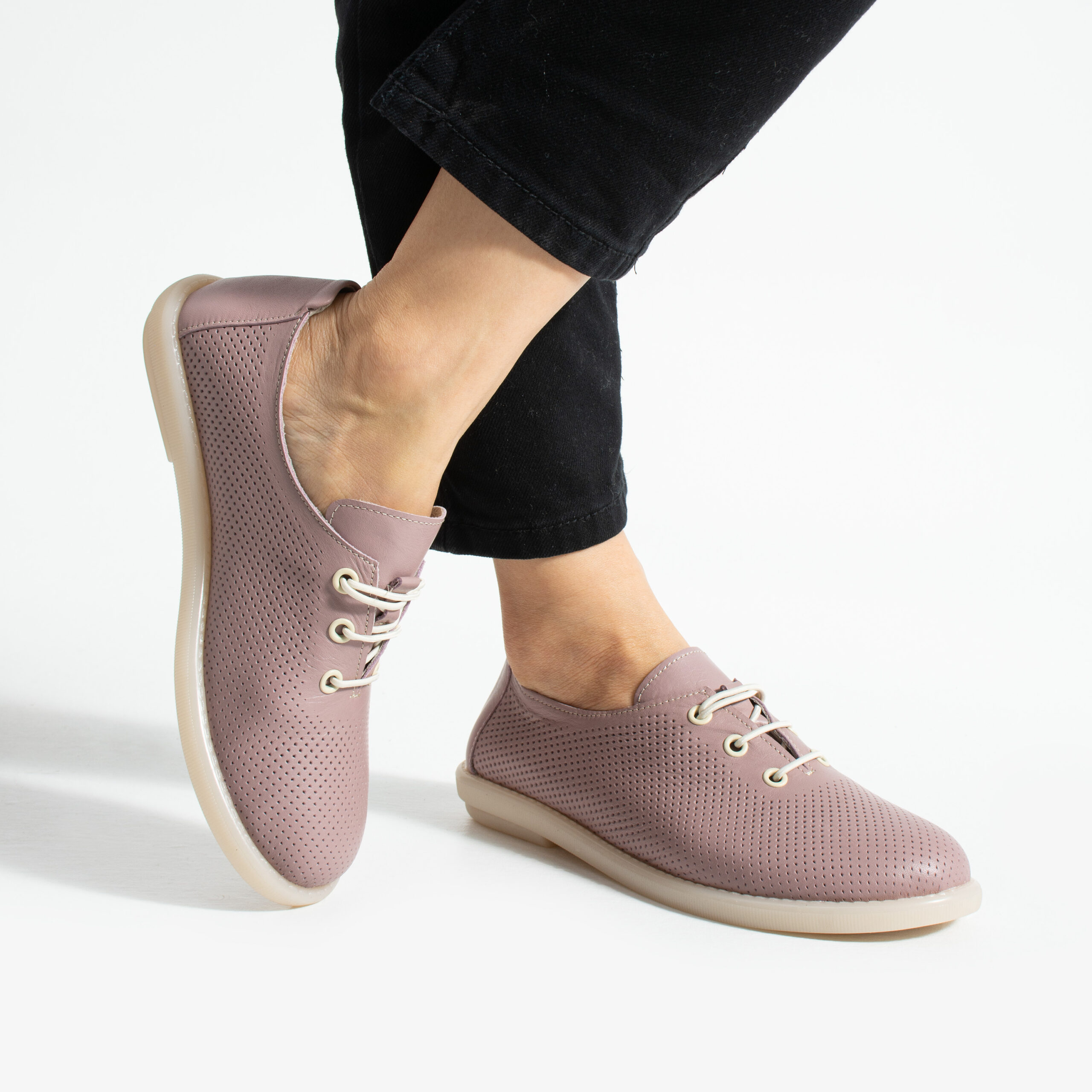 Scarpe comodissime rosa da donna in pelle con memory foam Scarpe casual da donna 3 Donna TS Memory Lite от Естествена кожа