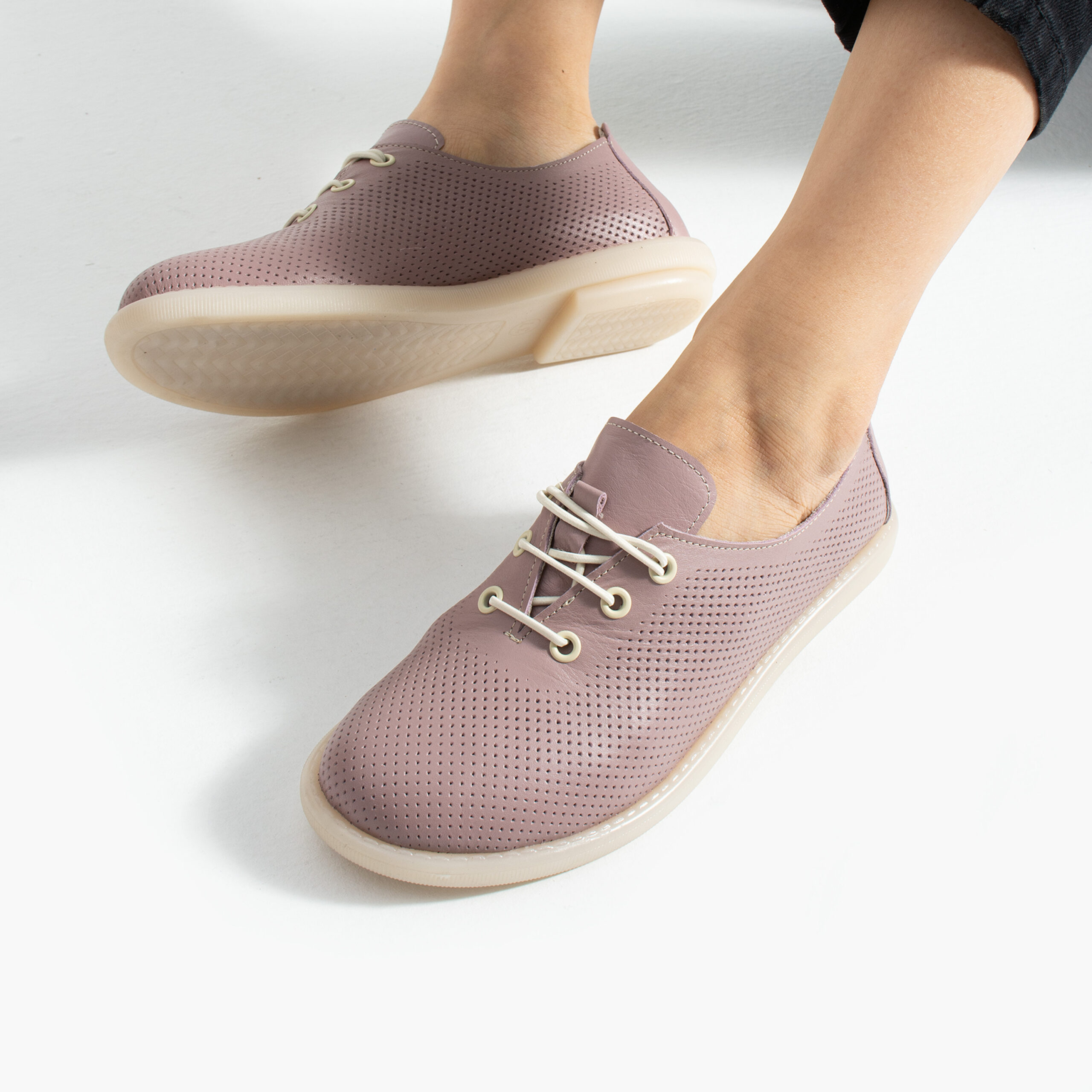 Scarpe comodissime rosa da donna in pelle con memory foam Scarpe casual da donna 5 TS Memory Lite 10938 Розов
