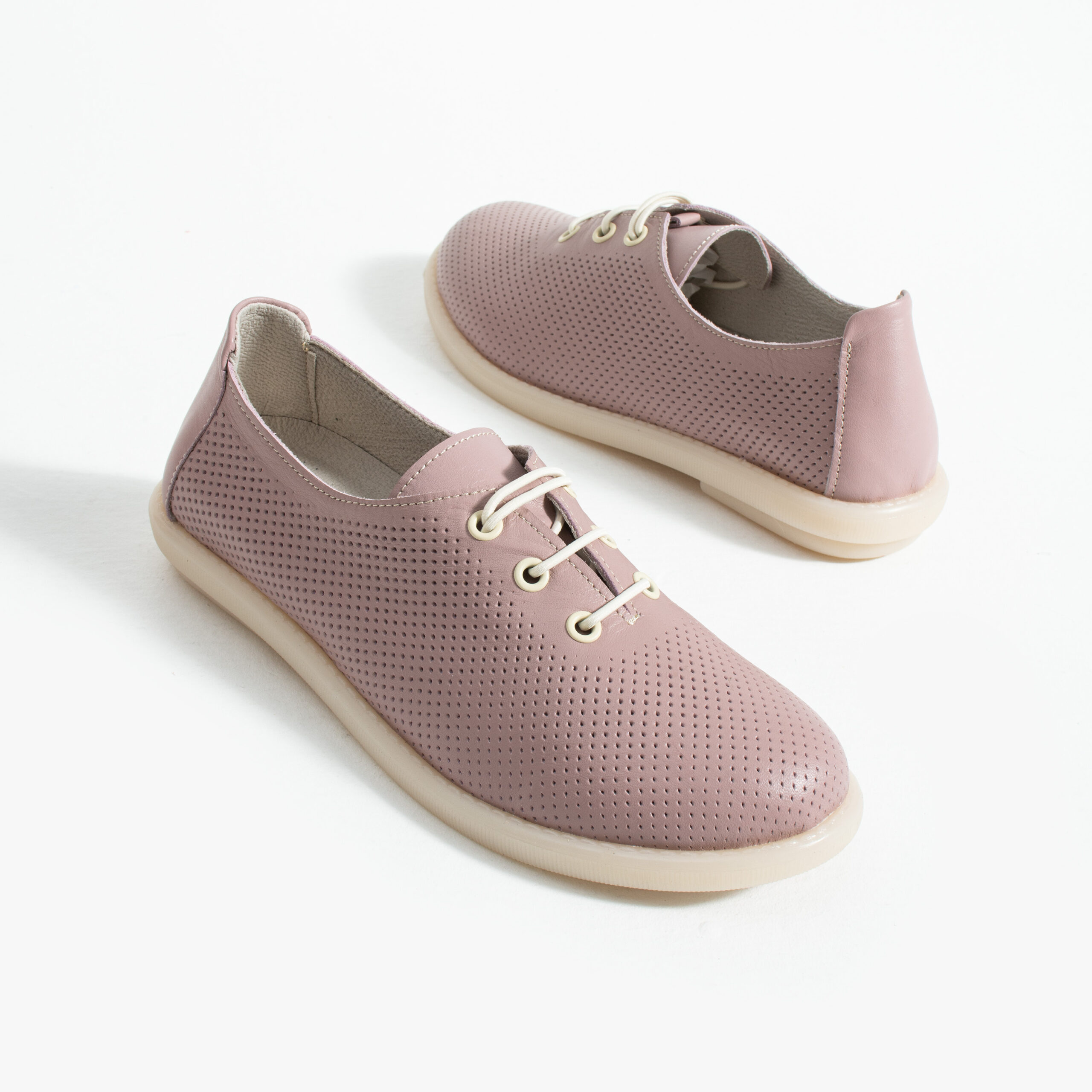 Scarpe comodissime rosa da donna in pelle con memory foam Scarpe casual da donna 6 Scarpe comodissime rosa da donna in pelle con memory foam - vista laterale