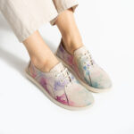 Scarpe comodissime da donna in pelle con memory foam effetto camouflage Scarpe casual da donna 6 Scarpe comodissime colorate da donna in pelle con memory foam
