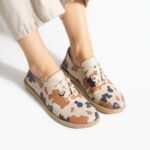 Scarpe comodissime da donna in pelle con stampa leopardata e memory foam Scarpe casual da donna 6 Scarpe comodissime da donna in pelle con memory foam effetto camouflage
