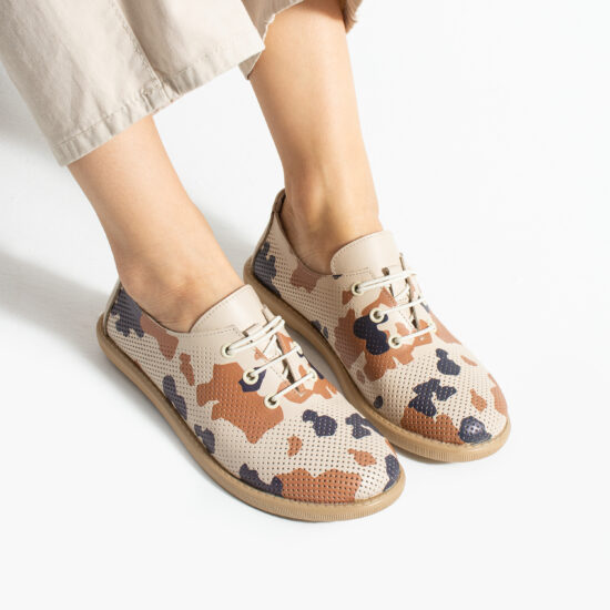 Scarpe comodissime da donna in pelle con memory foam effetto camouflage Scarpe casual da donna Scarpe comodissime da donna in pelle con memory foam effetto camouflage