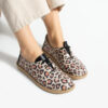 Scarpe comodissime da donna in pelle con memory foam effetto camouflage Scarpe casual da donna 5 Scarpe comodissime da donna in pelle con stampa leopardata e memory foam