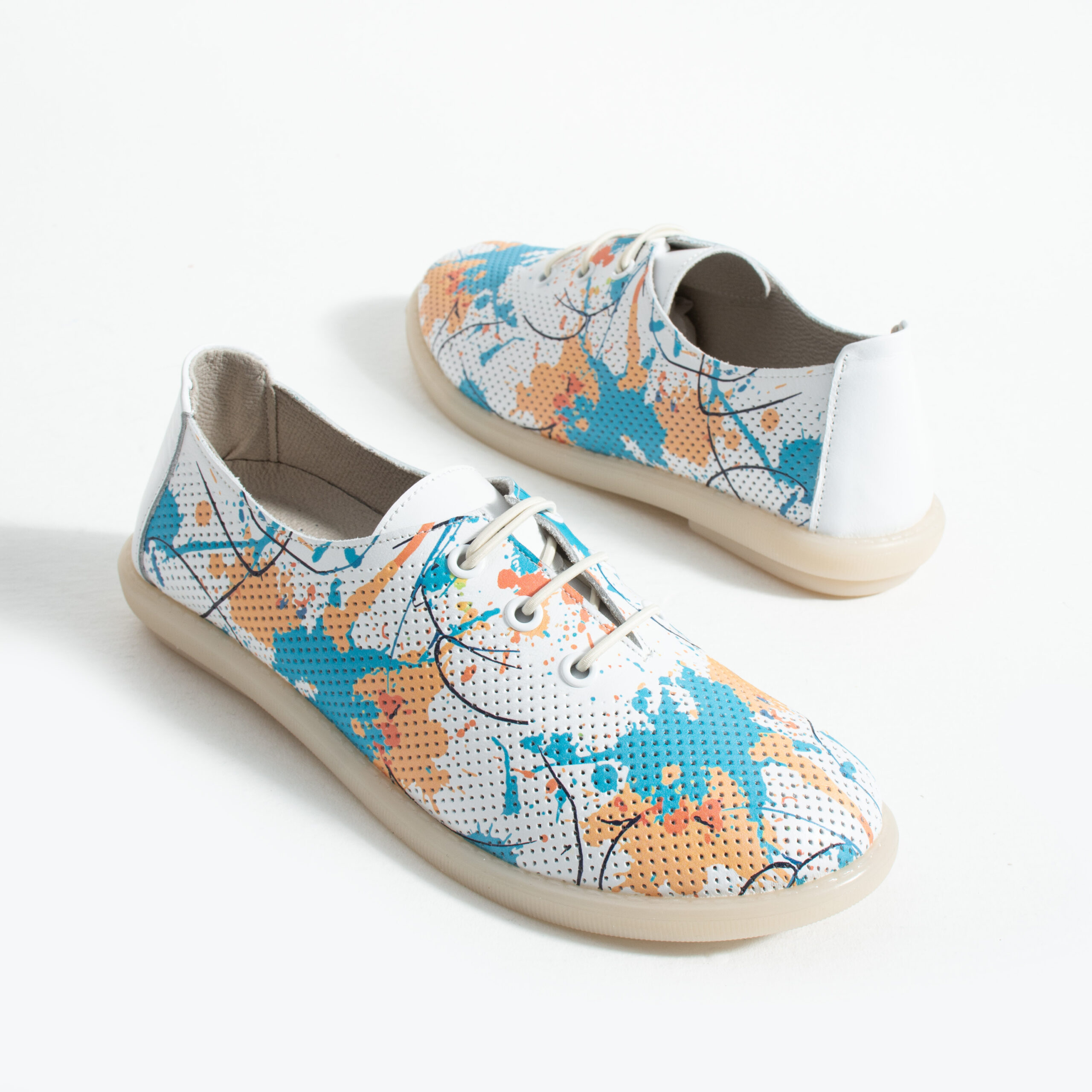 Scarpe comodissime da donna in pelle colorate con memory foam Scarpe casual da donna 6 Scarpe comodissime da donna in pelle colorate con memory foam - vista laterale