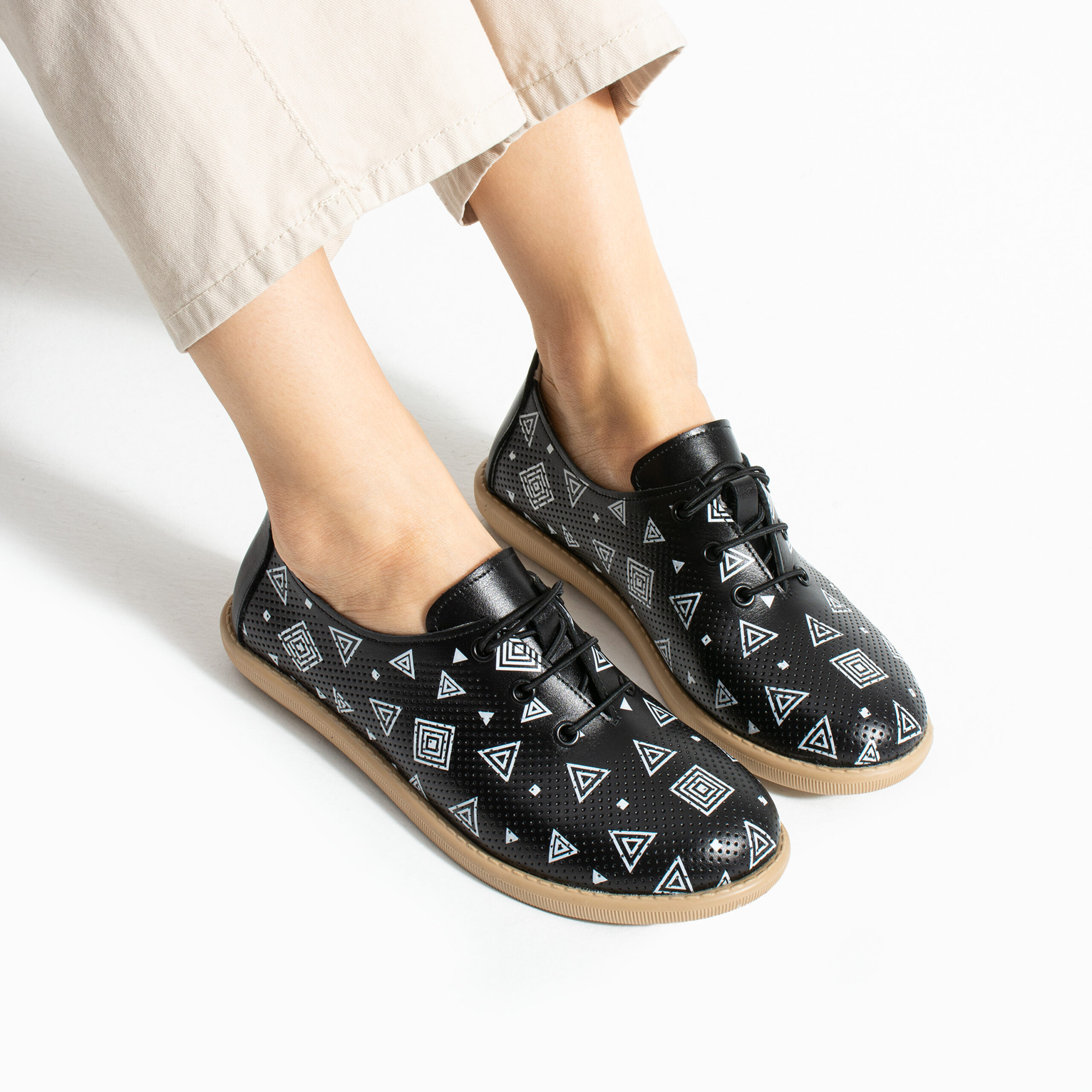 Scarpe comodissime nere da donna in pelle con memory foam Scarpe casual da donna Scarpe comodissime nere da donna in pelle con memory foam