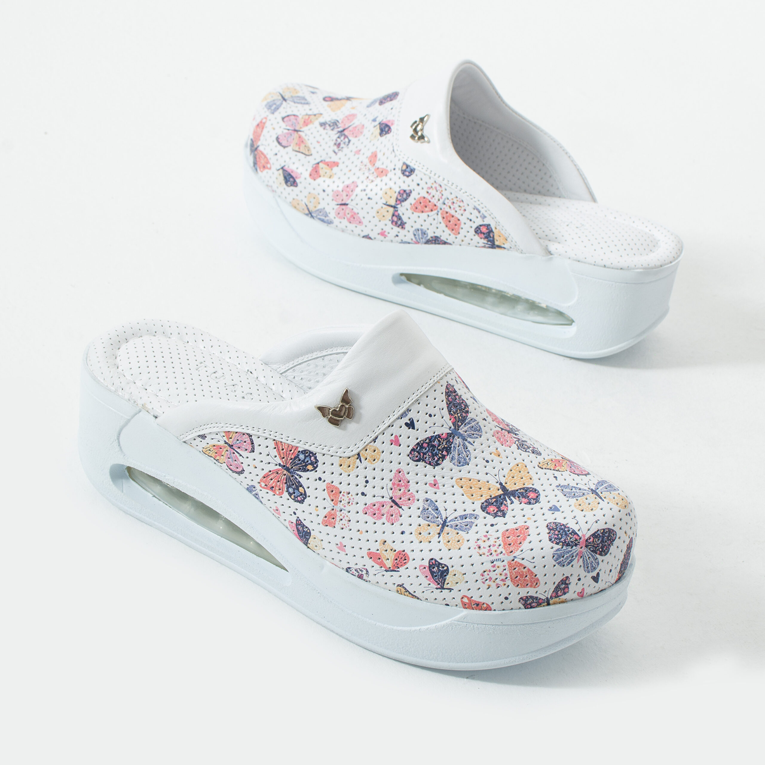 Zoccoli da lavoro da donna in pelle con suola ammortizzata – fantasia WingsWhite Zoccoli da lavoro donna sabo-airmax-1 5 Zoccoli da lavoro da donna in pelle con suola ammortizzata – fantasia WingsWhite — 5