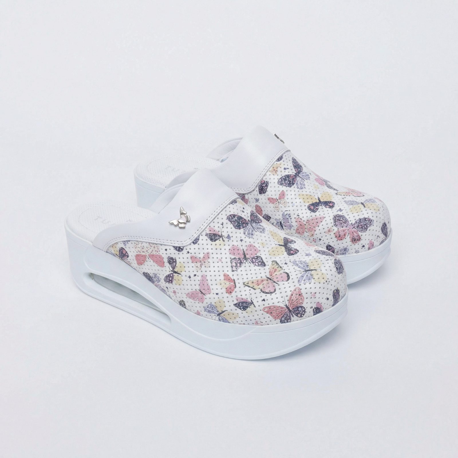 Zoccoli da lavoro da donna in pelle con suola ammortizzata – fantasia WingsWhite Zoccoli da lavoro donna sabo-airmax-1 6 Zoccoli da lavoro da donna in pelle con suola ammortizzata – fantasia WingsWhite — 6