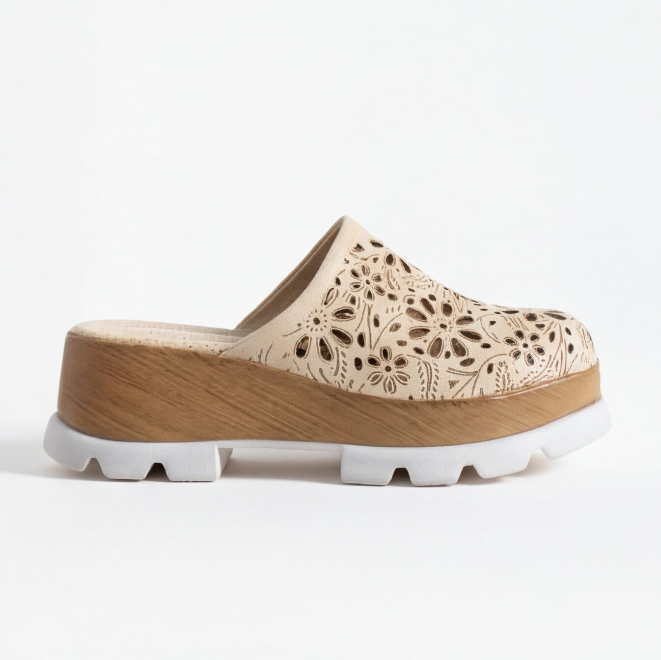 Zoccoli chiusi beige da donna in pelle Sabot da donna 5 Imara Bloom Beige 800355 Бежов