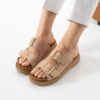 Sandali da donna in pelle con plantare estraibile e strappo Sandali e ciabatte da donna 6 Ciabatte in pelle da donna con plantare estraibile