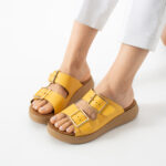 Ciabatte in pelle da donna con plantare estraibile Sandali e ciabatte da donna 6 Ciabatte in pelle da donna con plantare estraibile