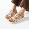 Sandali da donna in pelle con con tallone chiuso e plantare estraibile Sandali e ciabatte da donna 6 Ciabatte in pelle da donna con plantare estraibile