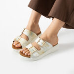 Ciabatte in pelle da donna con plantare estraibile Sandali e ciabatte da donna 6 Ciabatte in pelle da donna con plantare estraibile