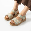 Sandali da donna in pelle con plantare estraibile e strappo Sandali e ciabatte da donna 5 Sandali da donna in pelle con plantare estraibile e strappo