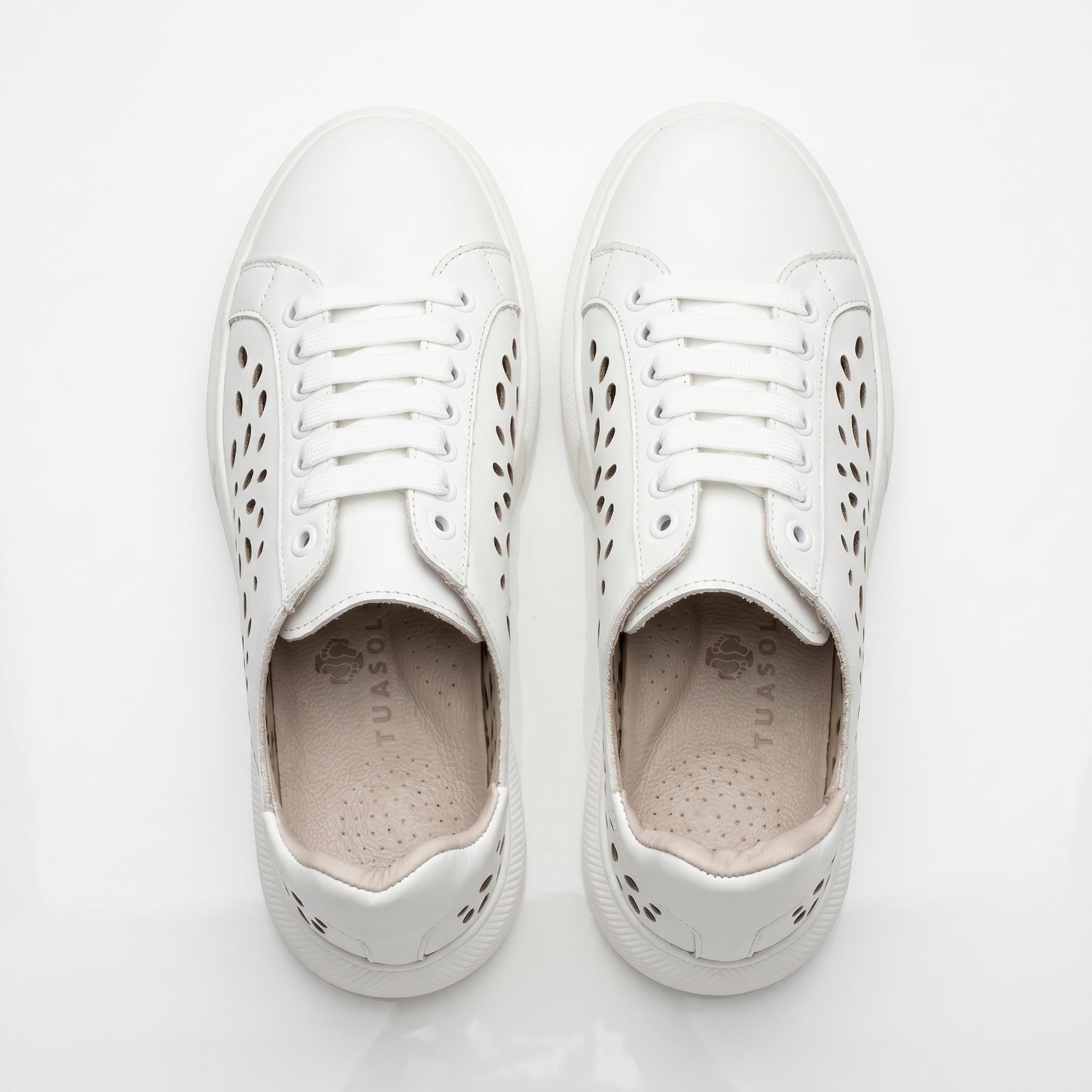 Sneakers bianche eleganti da donna in vera pelle Sneakers da donna 9 Sneakers bianche eleganti da donna in vera pelle