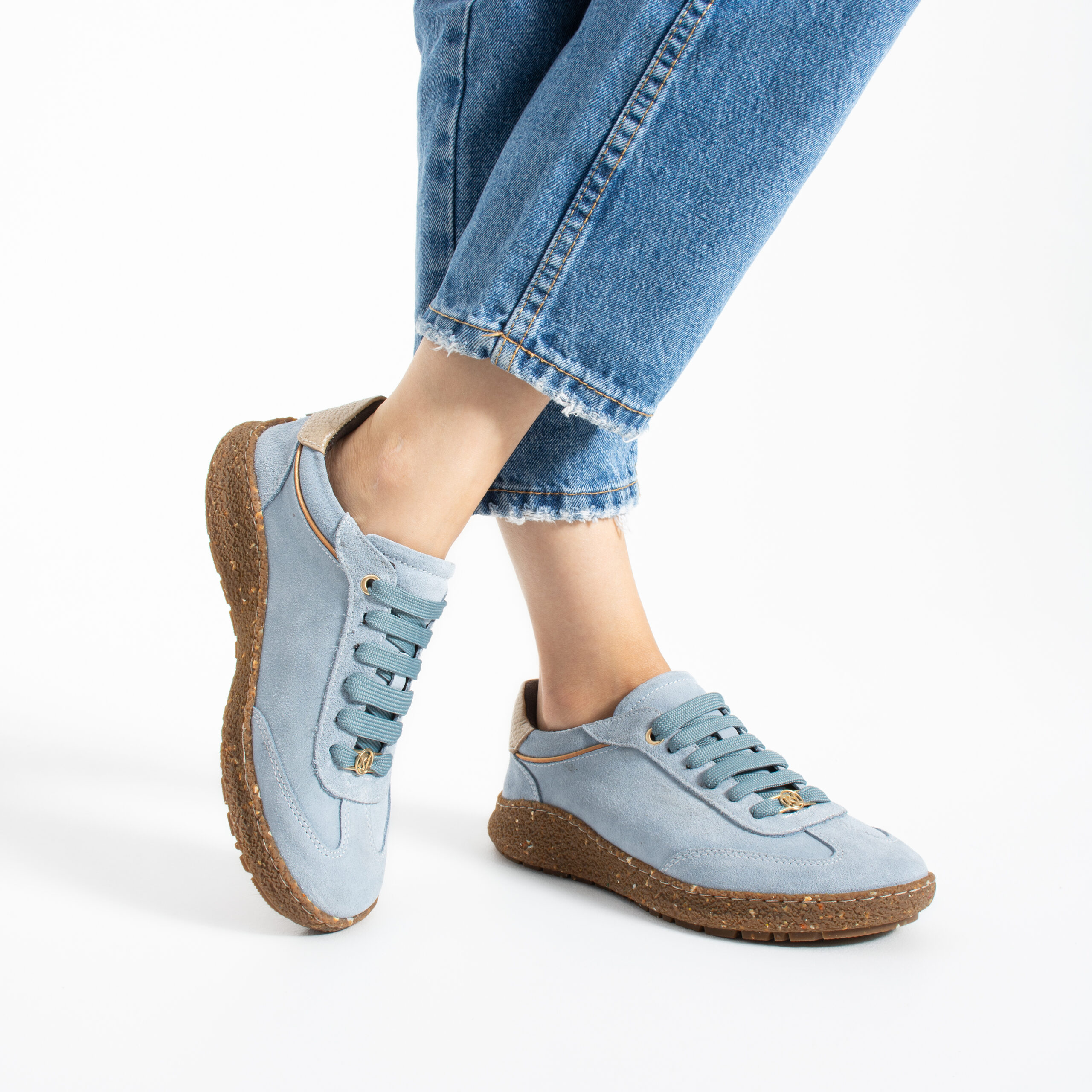 Scarpe barefoot da donna in pelle scamosciata con pianta larga Sneakers da donna 4 Scarpe barefoot da donna in pelle scamosciata con pianta larga - Pelle scamosciata