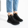 Scarpe barefoot da donna in pelle scamosciata con pianta larga Sneakers da donna 5 Stivaletti barefoot da donna in vera pelle con punta ampia - TSL Barefoot North Jet
