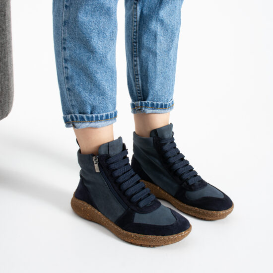 Stivaletti barefoot da donna in vera pelle con punta ampia Stivaletti e anfibi donna Stivaletti barefoot da donna in vera pelle con punta ampia - TSL Barefoot North Ocean
