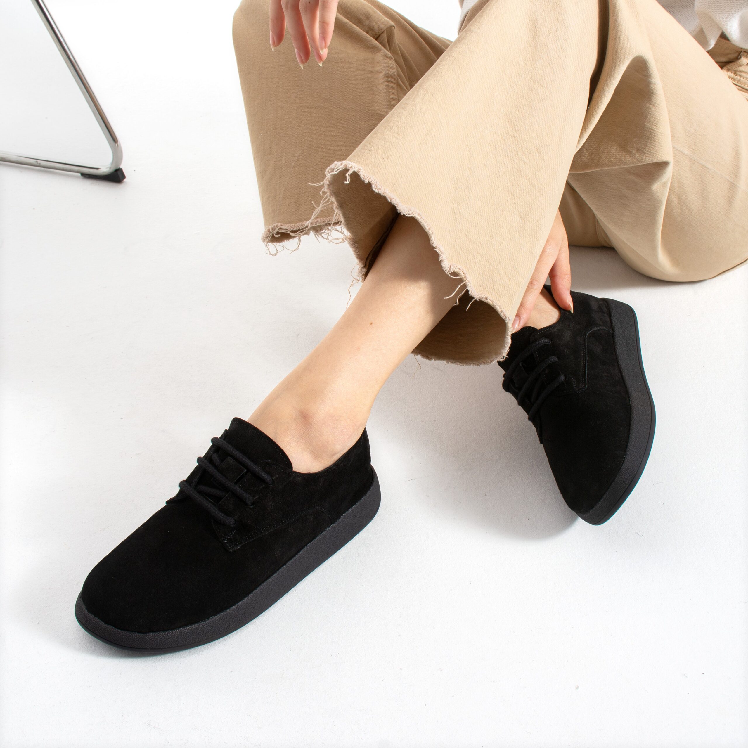 Scarpe da donna in pelle scamosciata con memory foam Scarpe casual da donna 4 Scarpe da donna in pelle scamosciata con memory foam - Естествен велур