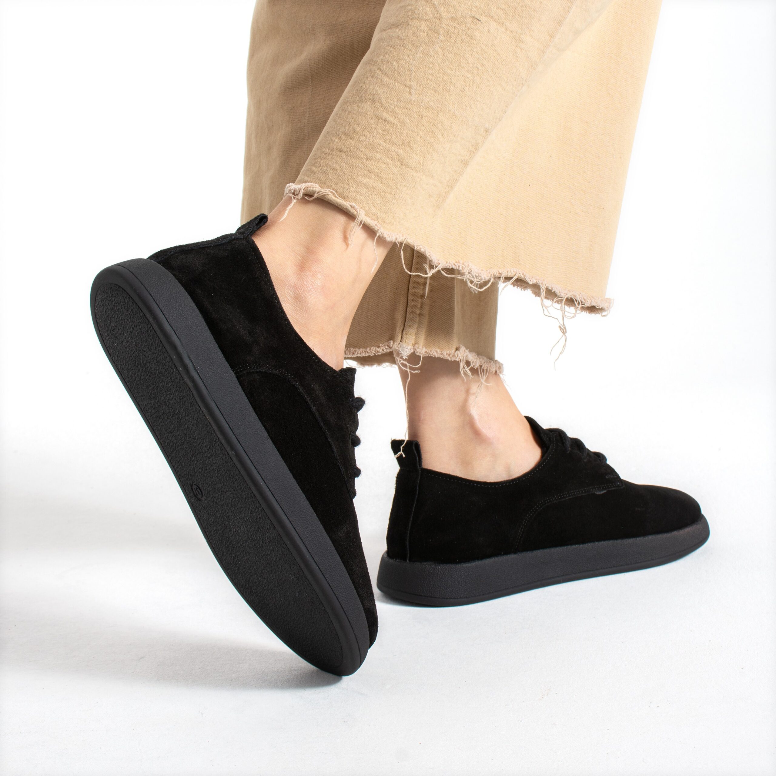 Scarpe da donna in pelle scamosciata con memory foam Scarpe casual da donna 5 TSL Memory Alma Jet 10980 Черен
