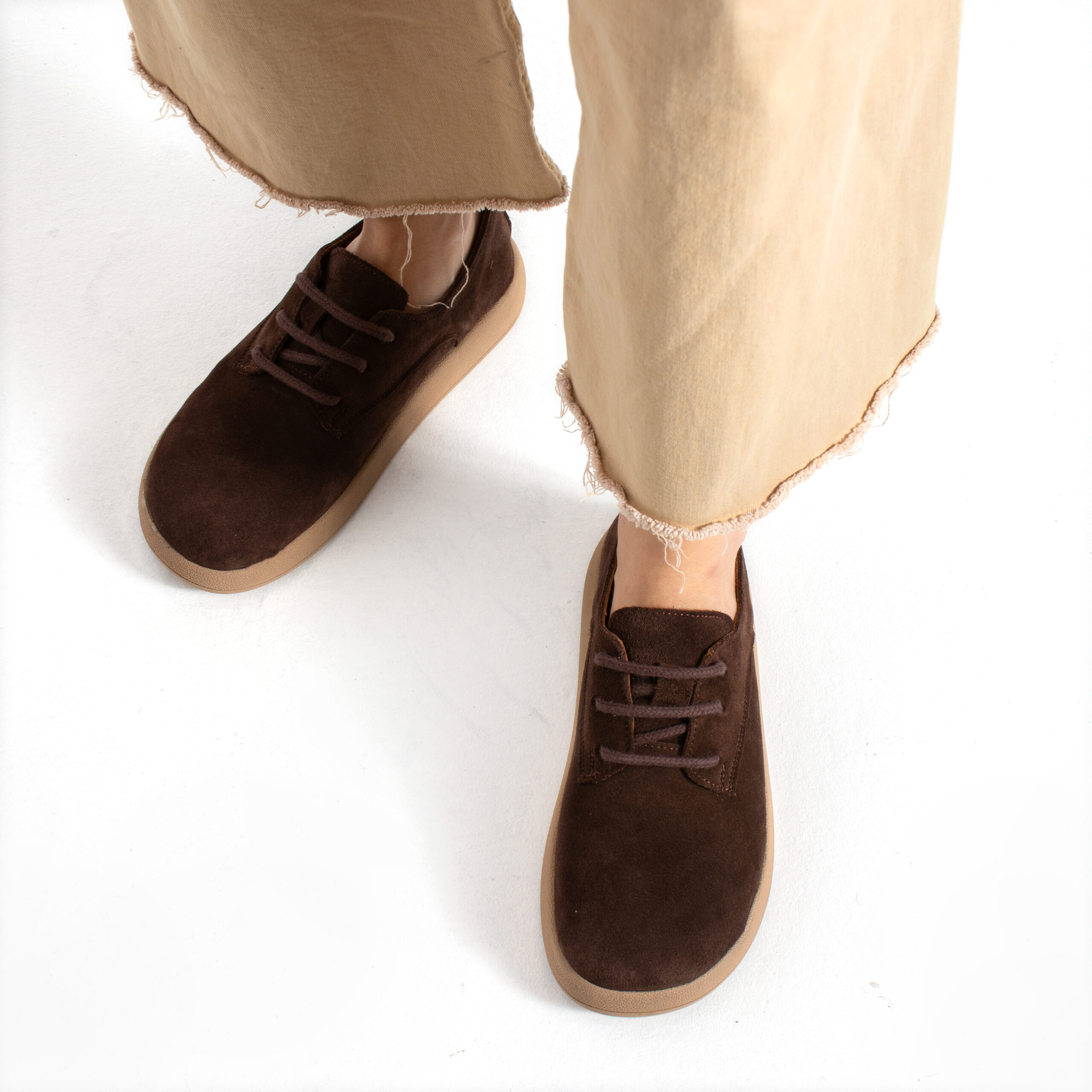 Scarpe da donna in pelle scamosciata con memory foam Scarpe casual da donna 3 Donna TSL Memory Alma Cocoa от Естествен велур